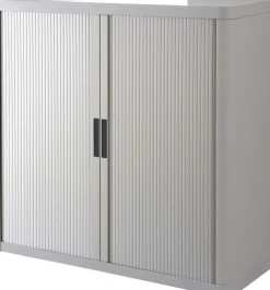 Paperflow Easy Office Roldeurkast PS (Polystyreen), Staal 2 Planken Afsluitbaar 1.100 x 415 x 1.040 mm Grijs