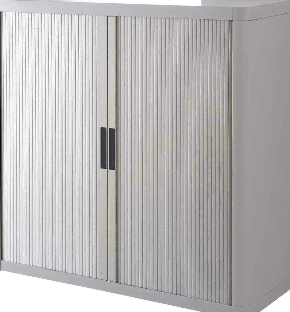 Paperflow Easy Office Roldeurkast PS (Polystyreen), Staal 2 Planken Afsluitbaar 1.100 x 415 x 1.040 mm Grijs