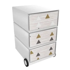 Paperflow Easybox Mobiel ladeblok met 4 lades 642x390x436 mm Ethnic Design