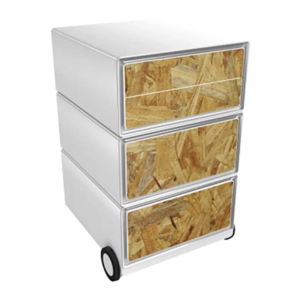 Paperflow Easybox Mobiel ladeblok met 4 lades 642x390x436 mm Wood Shavings Design
