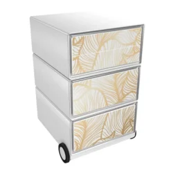 Paperflow Easybox Mobiel ladeblok met 4 lades 642x390x436 mm Gold Leaves Design