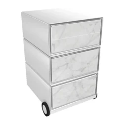 Paperflow Easybox Mobiel ladeblok met 4 lades 642x390x436 mm Marble Design