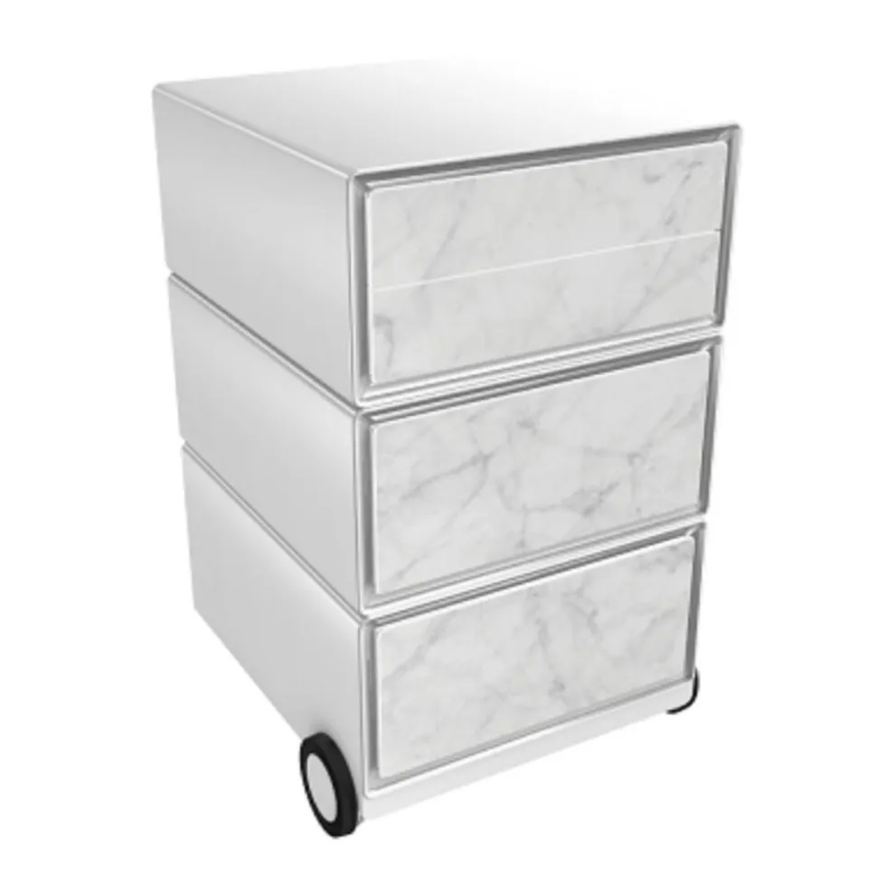 Paperflow Easybox Mobiel ladeblok met 4 lades 642x390x436 mm Marble Design