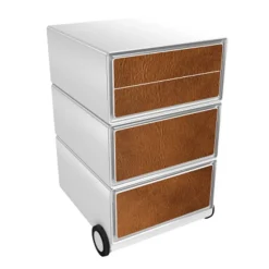 Paperflow Easybox Mobiel ladeblok met 4 lades 642x390x436 mm Leather Design