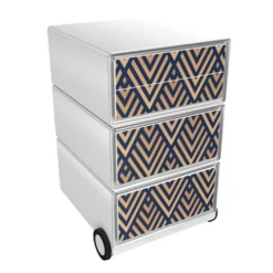 Paperflow Easybox Mobiel ladeblok met 4 lades 642x390x436 mm Art Deco, Nightfall