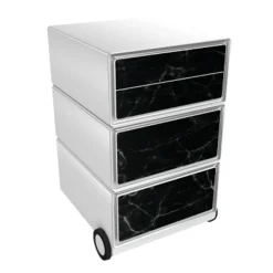 Paperflow Easybox Mobiel ladeblok met 4 lades 642x390x436 mm Black Marble Design
