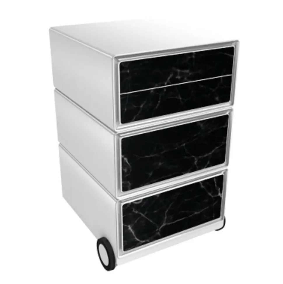 Paperflow Easybox Mobiel ladeblok met 4 lades 642x390x436 mm Black Marble Design
