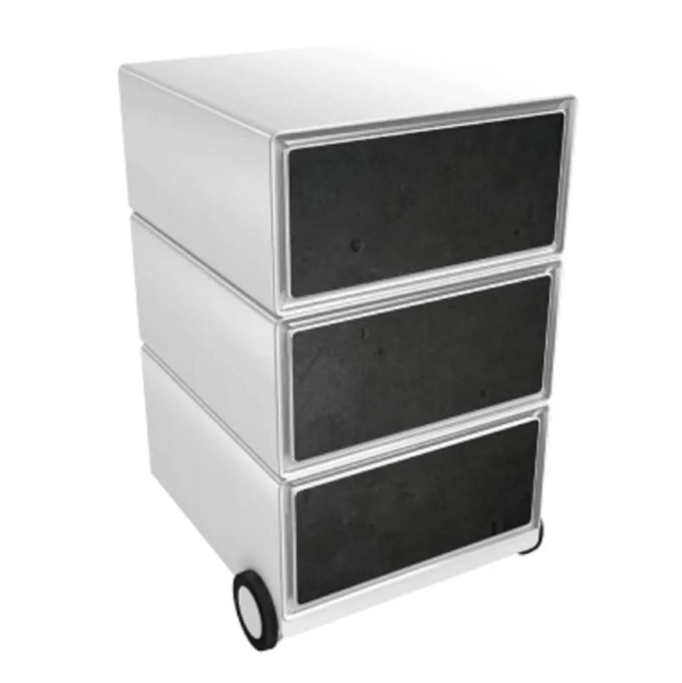 Paperflow easybox mobiele ladenblok met 3 lades 642x390x436mm blackboard