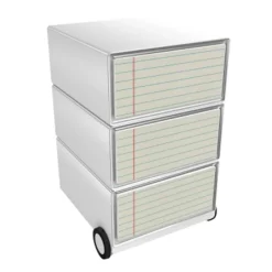 Paperflow easybox mobiele ladenblok met 3 lades 642x390x436mm notebook