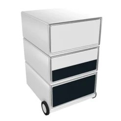 Paperflow easybox mobiele ladenblok met 3 lades 642x390x436mm color block