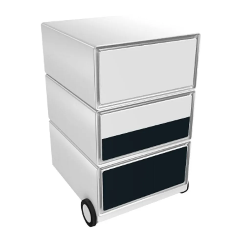 Paperflow easybox mobiele ladenblok met 3 lades 642x390x436mm color block