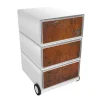 Paperflow easybox mobiele ladenblok met 3 lades 642x390x436mm rust