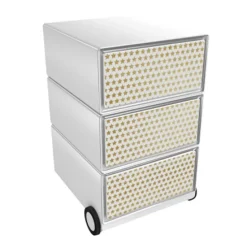 Paperflow easybox mobiele ladenblok met 3 lades 642x390x436mm hollywood