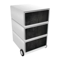 Paperflow easybox mobiele ladenblok met 3 lades 642x390x436mm dark