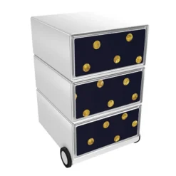 Paperflow easybox mobiele ladenblok met 3 lades 642x390x436mm balls
