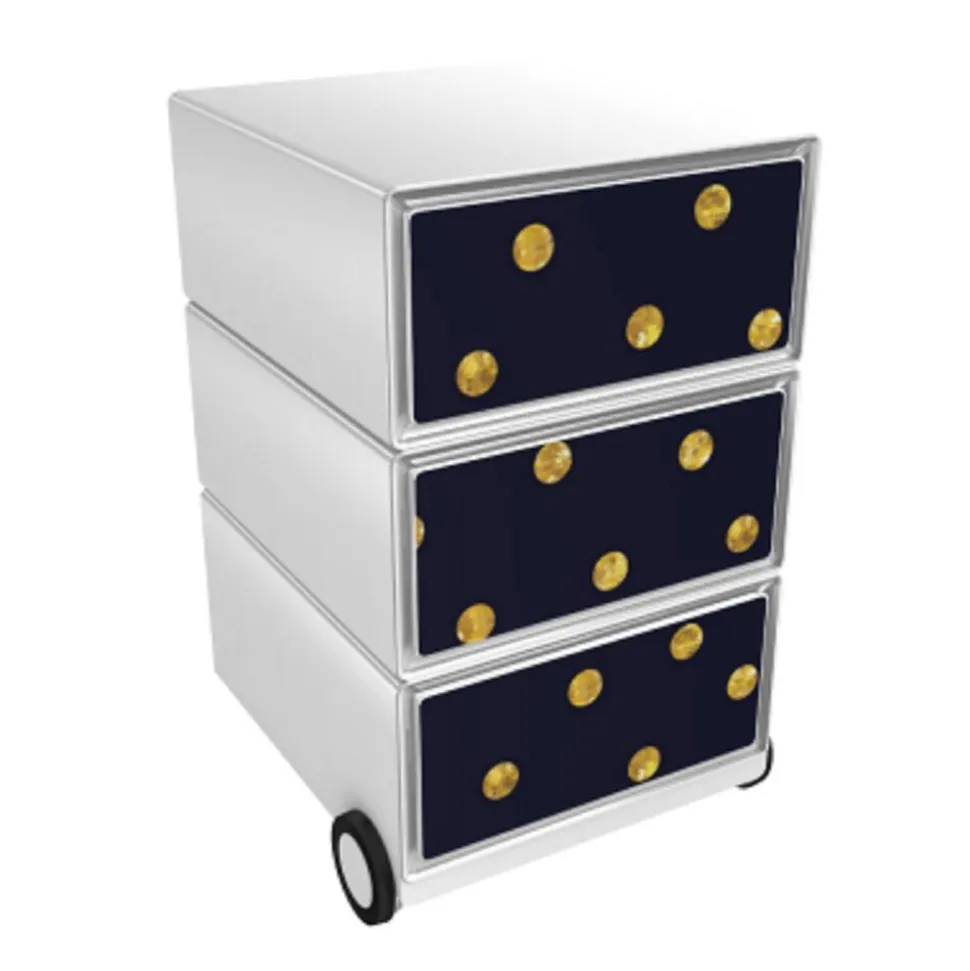 Paperflow easybox mobiele ladenblok met 3 lades 642x390x436mm balls