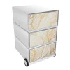 Paperflow easybox mobiele ladenblok met 3 lades 642x390x436mm gold leaves