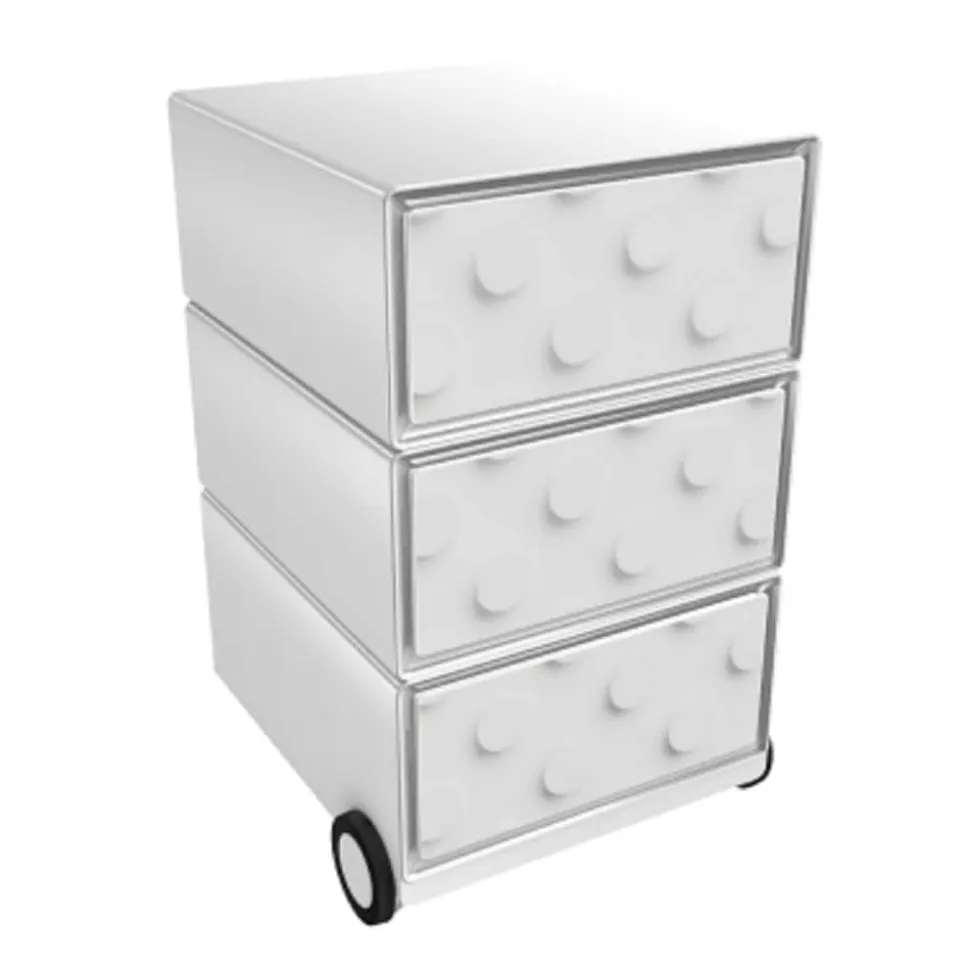 Paperflow easybox mobiele ladenblok met 3 lades 642x390x436mm brick