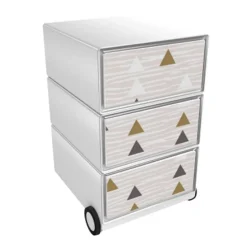 Paperflow easybox mobiele ladenblok met 3 lades 642x390x436mm ethnic