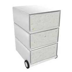 Paperflow easybox mobiele ladenblok met 3 lades 642x390x436mm paper fibre