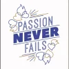 Paperflow Lijst met motiverende slogan "Passion Never Fails" 300 x 400 mm Kleurenassortiment