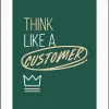 Paperflow Lijst met motiverende slogan "Think Like A Customer" 300 x 400 mm Kleurenassortiment