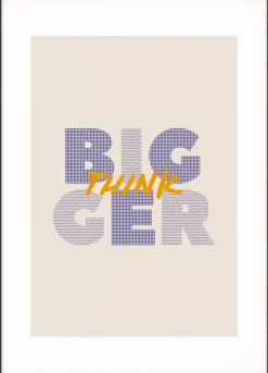 Paperflow Lijst met motiverende slogan "Think Bigger" 300 x 400 mm Kleurenassortiment
