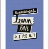 Paperflow Lijst met motiverende slogan "Experiment Fail Learn Repeat" 300 x 400 mm Kleurenassortiment