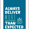 Paperflow Lijst met motiverende slogan "Always Deliver More Than Expected" 210 x 297 mm Kleurenassortiment
