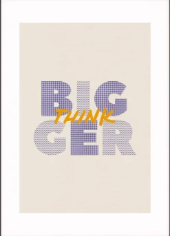 Paperflow Lijst met motiverende slogan "Think Bigger" 400 x 500 mm Kleurenassortiment