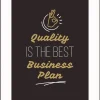 Paperflow Lijst met motiverende slogan "Quality Is The Best Business Plan" 400 x 500 mm Kleurenassortiment