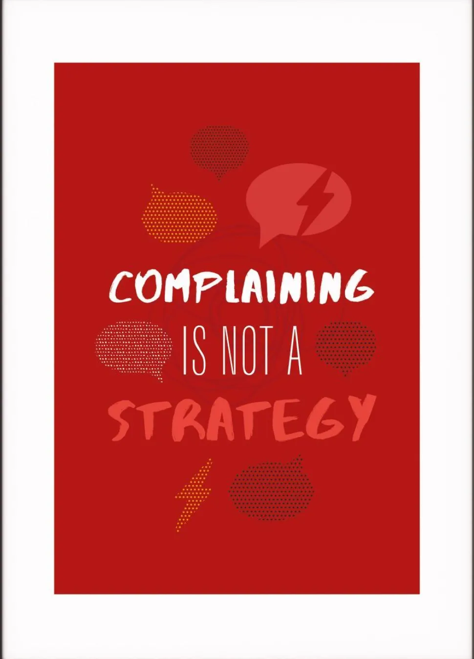 Paperflow Lijst met motiverende slogan "Complaining Is Not A Strategy" 210 x 297 mm Kleurenassortiment