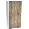 Paperflow Roldeurkast PP (Polypropeen) 4 Planken Afsluitbaar 1.100 x 415 x 2.040 mm Bruin, wit