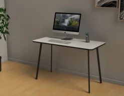 Paperflow Thuiskantoorbureau Rechthoekig Wit 4 metalen poten 1.140 (B) x 600 (D) x 750 (H) mm Melamine