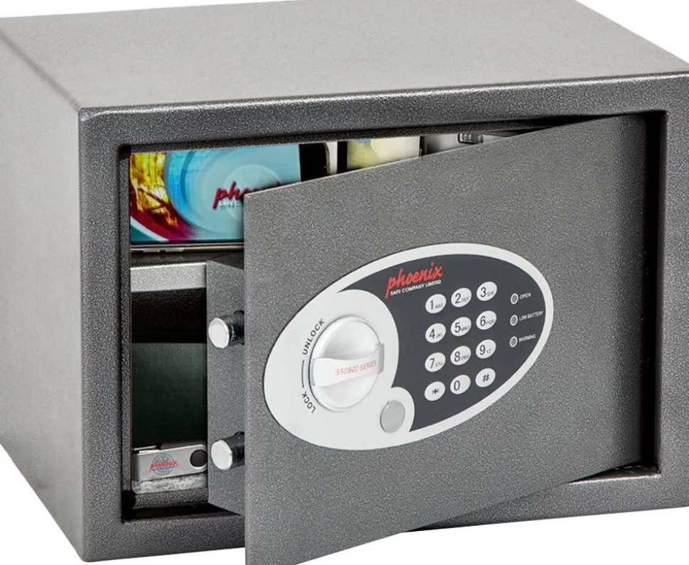 Phoenix Dione Hotel Veiligheidskluis Elektronisch slot 16 L SS0301E Grijs