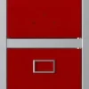 Phoenix Personal Lockers Staal Garderobekast 2 Deurs Sleutelslot 300 x 500 x 1,830 mm Grijs, Rood