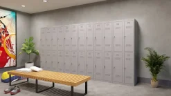 Phoenix Personal Lockers Staal Garderobekast 2 Deurs Sleutelslot 300 x 500 x 1,830 mm Grijs