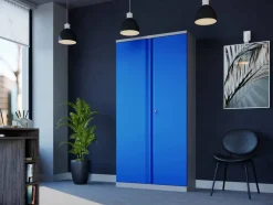 Phoenix SC Kast Staal 4 Planken Afsluitbaar 1.000 x 500 x 1.900 mm Grijs, blauw