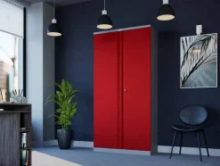 Phoenix SC Kast Staal 4 Planken Afsluitbaar 1.000 x 500 x 1.900 mm Grijs, rood