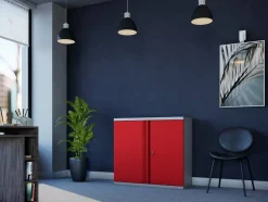 Phoenix SC Kast Staal 1 Plank Afsluitbaar 1.000 x 500 x 1.000 mm Grijs, rood