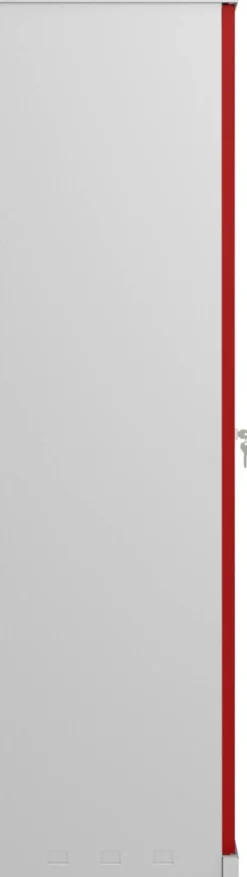 Phoenix SCL Series Draaideurkast Staal 3 Planken Afsluitbaar 915 x 370 x 1.400 mm Grijs, rood
