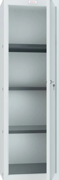 Phoenix Staal Garderobekast 1 Deur Sleutelslot 400 x 400 x 1,265 mm Grijs