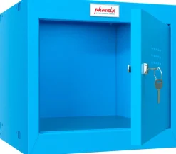 Phoenix Staal Garderobekast 1 Deurs Sleutelslot 400 x 400 x 365 mm Blauw