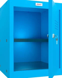 Phoenix Staal Garderobekast 1 Deurs Sleutelslot 400 x 400 x 520 mm Blauw