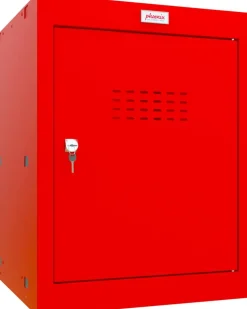 Phoenix Staal Garderobekast 1 Deur Sleutelslot 400 x 400 x 520 mm Rood
