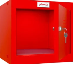 Phoenix Staal Garderobekast 1 Deur Sleutelslot 400 x 400 x 365 mm Rood