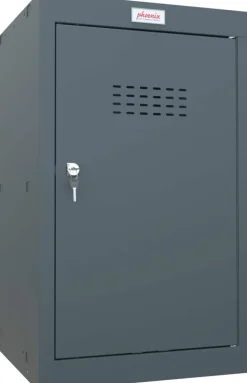 Phoenix Staal Garderobekast 1 Deur Sleutelslot 400 x 400 x 665 mm Antraciet, grijs