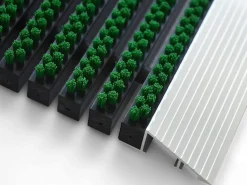 PROFESSIONAL LINE Entreemat Profi Brush Aluminium, nylon Groen 800 x 500 mm