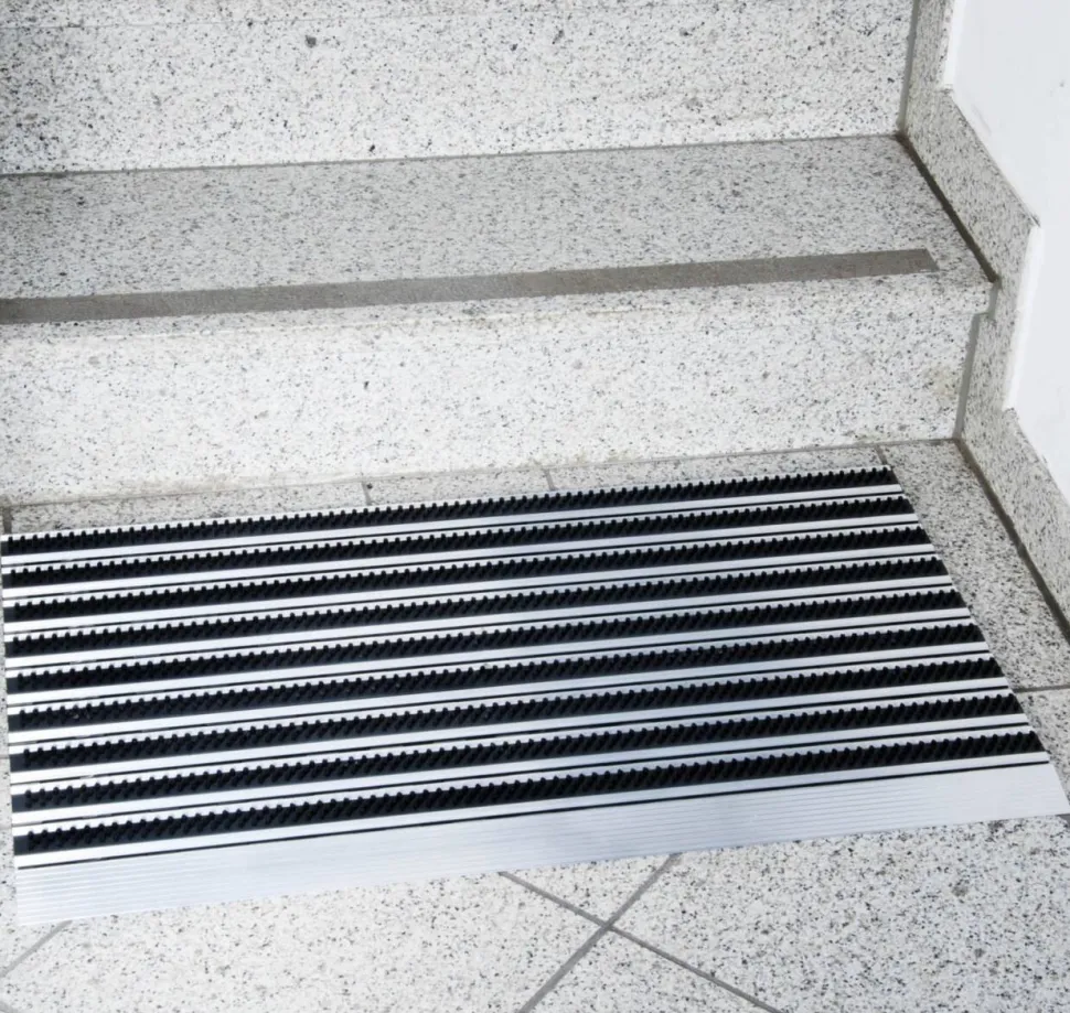 PROFESSIONAL LINE Entreemat Profi Brush Aluminium, nylon Zwart, zilver 800 x 500 mm