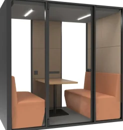 Schaffenburg Akoestische kantoorcabine SOS-2.0-SPR-POD-L-ZW Zwart